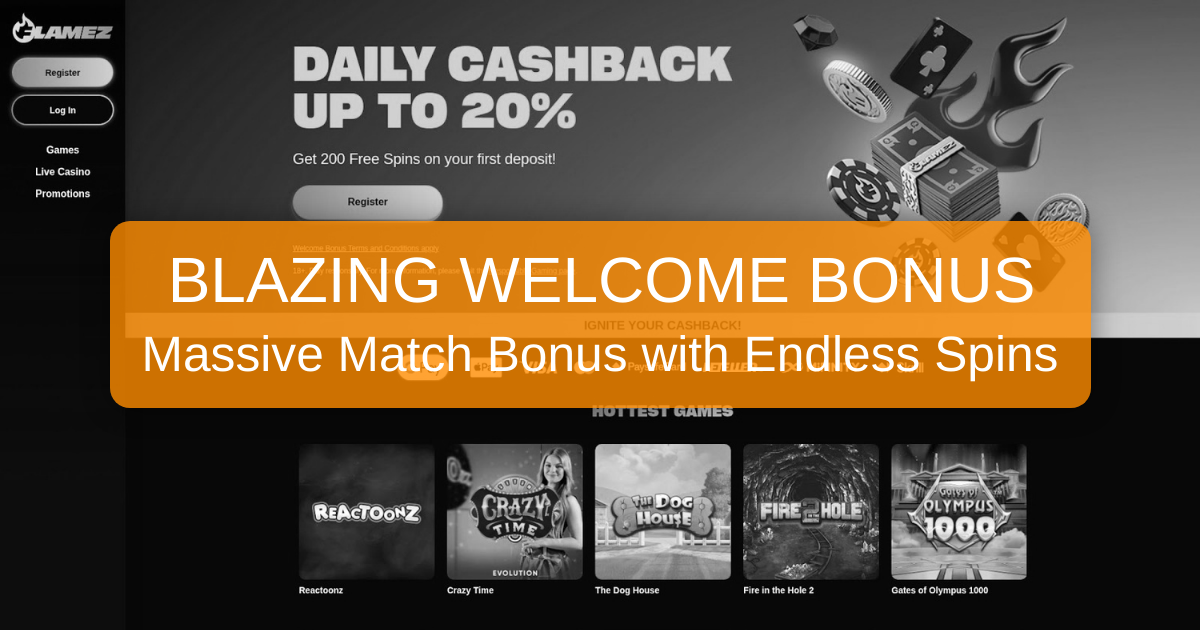 Flamez Casino welcome bonus