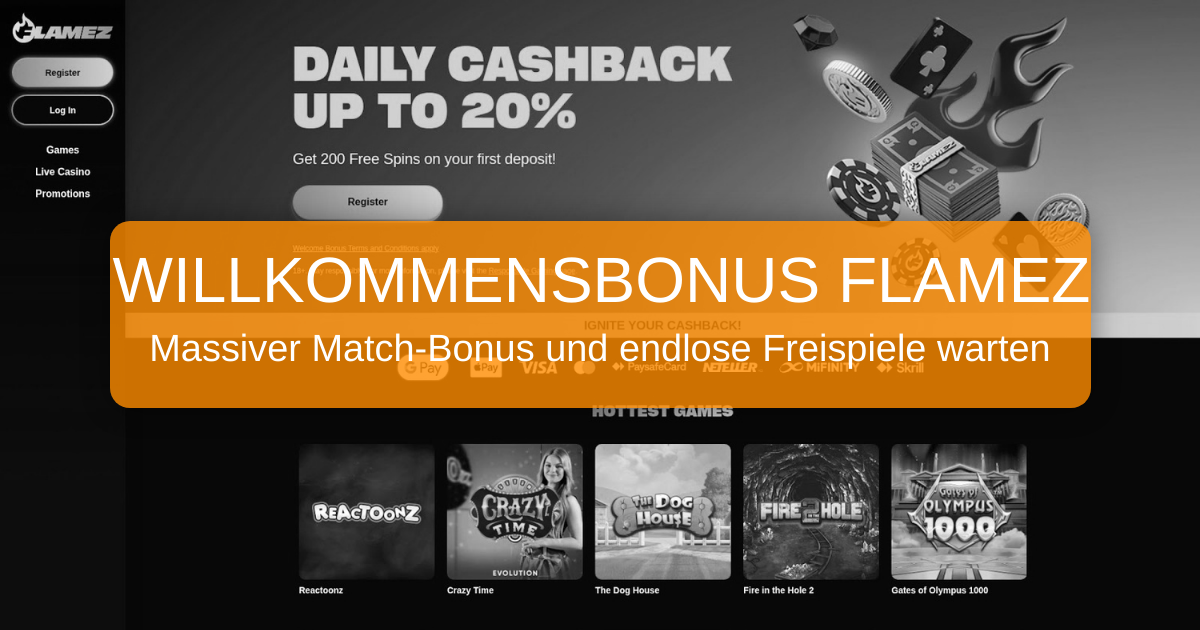 Flamez Casino welcome bonus